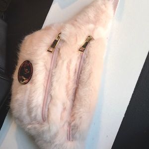 Pink Fur Fanny Pack
